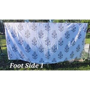 Pottery Barn Organic Cotton CA King Duvet Cover + 2 King Shams Annelyse Gray